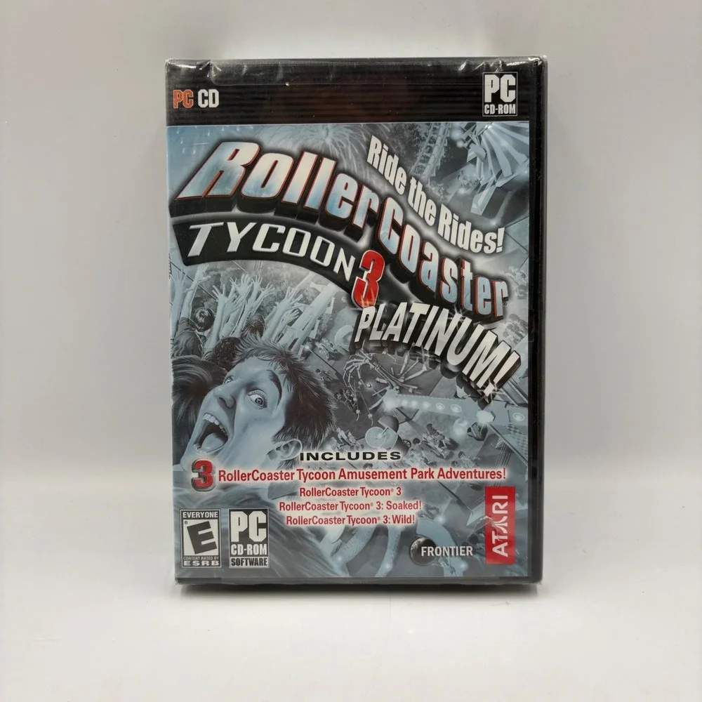 Atari RollerCoaster Tycoon‎ 3 Platinum PC CD-ROM New Sealed Expansion Packs